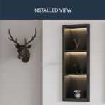 STERN KONZEPT SHOWER NICHE 90X30x12,5 MATTE BLACK W/ LED X-B3090 MB - Image 2