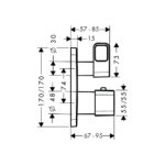 AXOR URQUIOLA THERMOSTAT SHOWER TRIM WITH CONCEALED BODY 11732990 - Image 2
