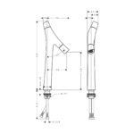 AXOR STARCK ORGANIC 2 HDL TALL BASIN MIXER 240 W/ WASTE SET 12013340 - Image 2