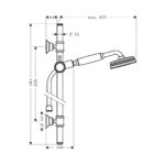 AXOR MONTREUX HANDSHOWER SET 100 1JET 900MM 27982310 - Image 2