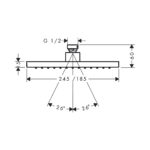 AXOR CONCIOUS SHOWER OVERHEAD SHOWER 245 X 185 9L/MIN 35374990 - Image 2