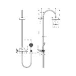 AXOR CITTERIO SHOWERPIPE W/ THERMOSTAT. SKU: 39670140 - Image 2