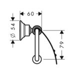 AXOR MONTREUX TOILET PAPER HOLDER W/ COVER 42036310 - Image 2