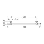 AXOR MONTREUX BATH TOWEL RAIL 600MM 42060310 - Image 2