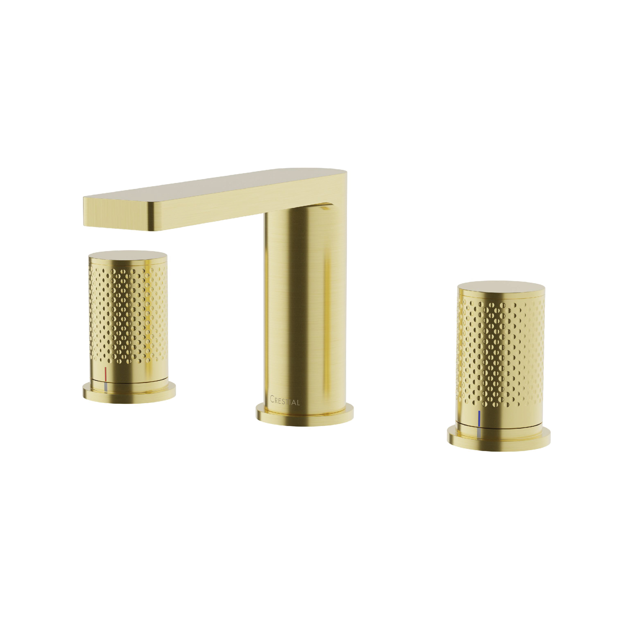 Crestial-C20351BC-01.jpg CRESTIAL LINEA 3-HOLE BASIN MIXER W/O POP UP WASTE, BRUSHED CHAMPAGNE FINISH - Image 1