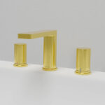 CRESTIAL LINEA 3-HOLE BASIN MIXER W/O POP UP WASTE, BRUSHED CHAMPAGNE FINISH - Image 3