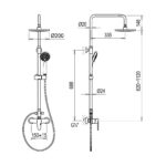 CRESTIAL VISION T SHOWER ASSEMBLY SET C28073 - Image 2