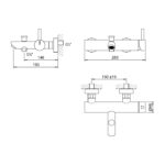 CRESTIAL EINS+ EXPOSED BATH SHOWER MIXER C33574 - Image 2