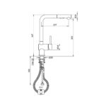 CRESTIAL EINS S/L SINK MIXER W/ PULL OUT HANDSPRAY C33797 - Image 2