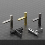 CRESTIAL LINEA BASIN MIXER W/O WASTE SET BRUSHED CHAMPAGNE FINISHED - Image 3