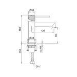 CRESTIAL SINGLE LEVER BASIN MIXER W/O POP UP WASTE,BRUSHED GUNMETAL FINISH - Image 2