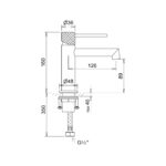 CRESTIAL SINGLE LEVER BASIN MIXER W/O POP UP WASTE BLACK FINISH - Image 2