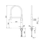 CRESTIAL LINEA SINK MIXER W/ PULL-OUT HANDSPRAY,BRUSHED NICKEL FINISH C36786BN - Image 2