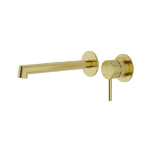 CRESTIAL DIAMANT SINGLE LEVER WALL MOUNTED BASIN MIXER BRUSHED CHAMPAGNE FINISH