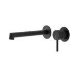 CRESTIAL DIAMANT SINGLE LEVER WALL MOUNTED BASIN MIXER BLACK FINISH