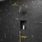 CRESTIAL DIAMANT CONCEALED SHOWER MIXER, BRUSHED CHAMPAGNE FINISH C36927BC - Image 3