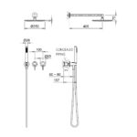 CRESTIAL DIAMANT CONCEALED SHOWER MIXER, BRUSHED NICKEL FINISH C36927BN - Image 2