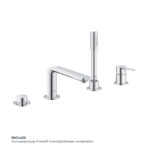 GROHE LINEARE 4HOLE S-LEVER BATH COMBINATION WITH CONCEALED BODY 19577001