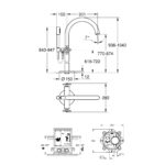 GROHE ATRIO BATH SHOWER MIXER WITH CONCEALED BODY COOL SUNRISE 25272GL0 - Image 3