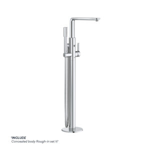 GROHE LINEARE S-LEVER BATH MIXER FLOORMOUNTED WITH CONCEALED BODY 23792001