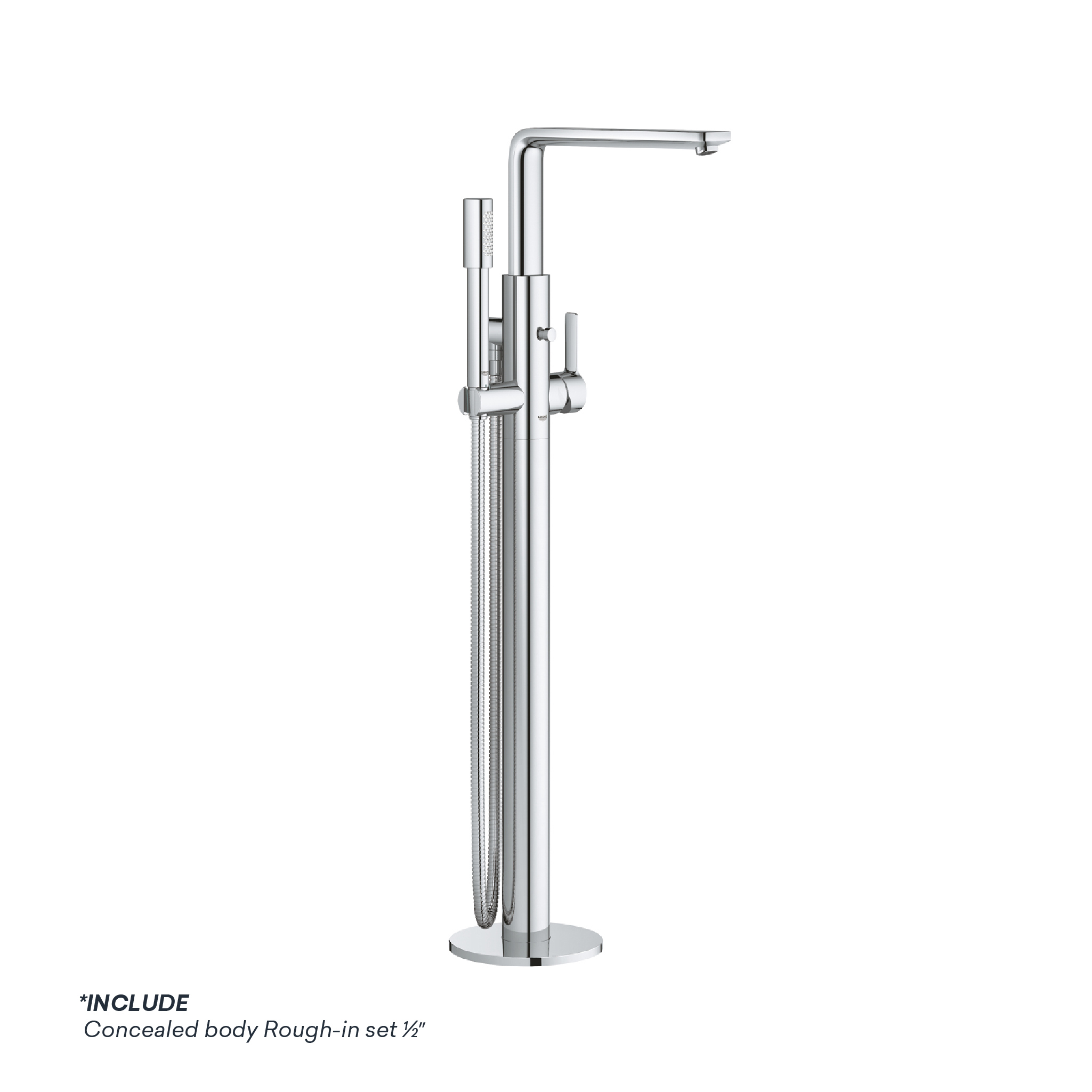 E-Com WEB - GROHE 5_23792001 + 45984001-01 GROHE LINEARE S-LEVER BATH MIXER FLOORMOUNTED WITH CONCEALED BODY 23792001 - Image 1