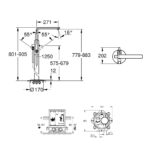 GROHE LINEARE S-LEVER BATH MIXER FLOORMOUNTED WITH CONCEALED BODY 23792001 - Image 3