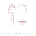 GOMAN ANATOMIC FOLDING SEAT FOR SHOWER SEGGIOLINI X815/01 - Image 2