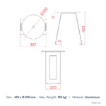 GOMAN ALUMINUM STOOL WITH PEHD SEAT SGABELLI X803/08 - Image 3