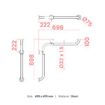 GOMAN SAFETY CORNER HAND RAIL CLASSIC RILSAN N-ZA01/01 - Image 2