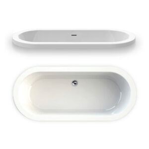 KNIEF BUILT-IN TUB 180X80CM + BATH TRAP INCLUDE OVERFLOW 1M