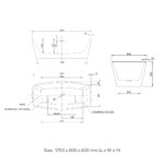 KNIEF CUBE FREESTANDING TUB 170X80CM - Image 3