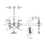 KOHLER OCCASION WIDESPREAD LAVATORY FAUCET L SHAPE SPOUT WITH LEVER HANDLE K-EX27101T-4-BMB - Image 3