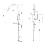 KOHLER TAUT CW TUBE SPOUT KITCHEN FAUCET K-74053T-4-BL - Image 3