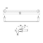 KOHLER KUMIN 24' TOWEL BAR K-97882T-CP - Image 3