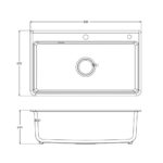 KOHLER CAIRN NEOROC SINGLE BASIN KITCHEN SINK K-27816T-2HD-UM1 - Image 2