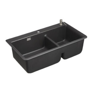 KOHLER CAIRN UNDERMOUNT DOUBLE BOWL KITCHEN SINK K-27815T-2HD-UM1