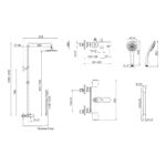 KOHLER JULY THERMOSTATIC 3 WAY BATH AND DUAL SHOWER COLUMN K-99741T-C9-CP - Image 3