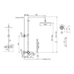 KOHLER OCCASION 3 WAY THERMOSTATIC SHOWER COLUMN K-EX27033T-9-BMB - Image 3