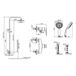 KOHLER TAUT WALL MOUNT SHOWER COLUMN K-73194T-4-BL - Image 3