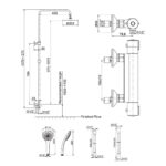KOHLER JULY 2 WAY THERMOSTATIC SHOWER COLUMN K-45352T-C9-BN - Image 3