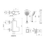 KOHLER PARALLEL WALL MOUNT THERMOSTATIC BATH & SHOWER MIXER FAUCET K-23523T-9-BL - Image 3