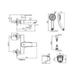 KOHLER TAUT WALL MOUNT BATH & SHOWER FAUCET K-74036T-4-CP - Image 3