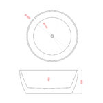 SANITAR ROUND 150 FREESTANDING BATHTUB. SKU: ART-8301-150 - Image 3