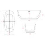 SANITAR RETRO FREESTANDING BATHTUB. SKU: ART-8309 - Image 3