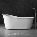 SANITAR CURVY FREESTANDING BATHTUB. SKU: ART-8204 - Image 2