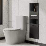 STERN KONZEPT STAINLESS STEE REFUSE BIN 86X32X14 NICHE MATTE BLACK W/ LED YX-T860 MB - Image 2