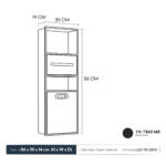 STERN KONZEPT STAINLESS STEE REFUSE BIN 86X32X14 NICHE MATTE BLACK W/ LED YX-T860 MB - Image 3