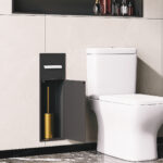 STERN KONZEPT STAINLESS STEEL TOILET BRUSH NICHE 66X20X14 MATTE BLACK YX-G660 MB - Image 2