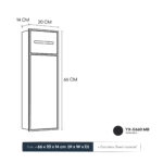 STERN KONZEPT STAINLESS STEEL TOILET BRUSH NICHE 66X20X14 MATTE BLACK YX-G660 MB - Image 3