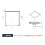 STERN KONZEPT CONCEAL TILE DRAIN 15X15 (BRUSH, CORE DIAMETER 5CM) YX033 - Image 3